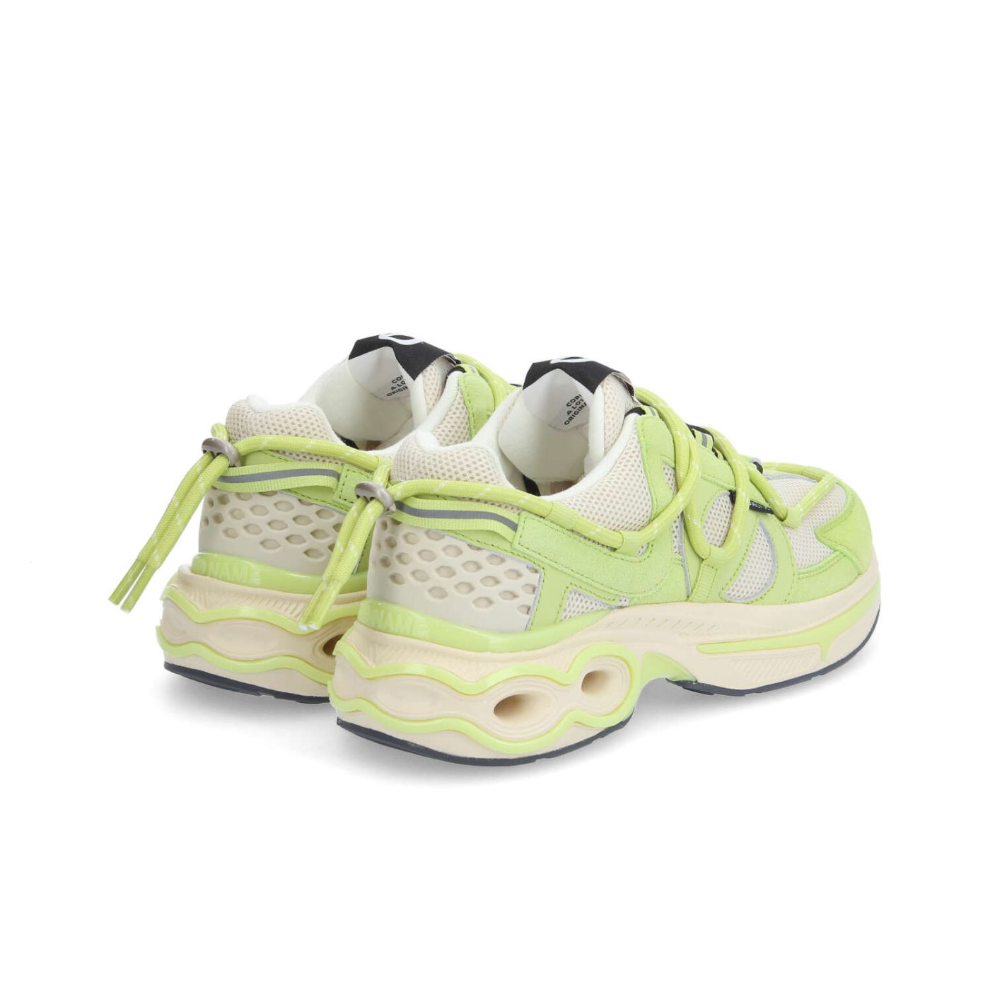 WILLO RUNNER W - MESH/SUEDE - BLANC CASSE/VERT